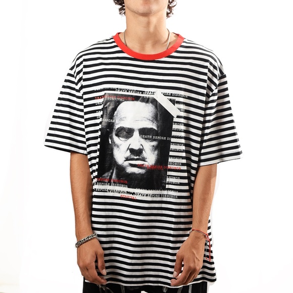 Survival T-Shirt DEATH BEFORE DISHONOR STRIPED. - Picture 1 of 4